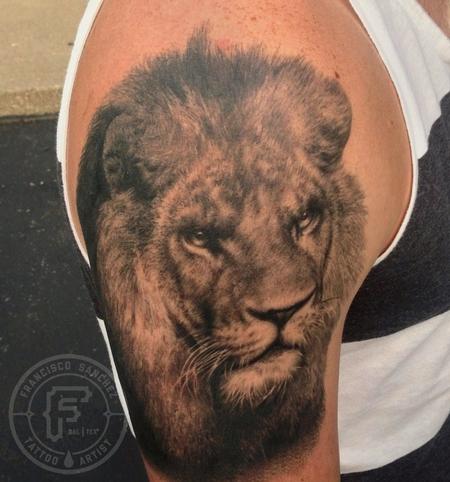 Francisco Sanchez - realistic lion tattoo